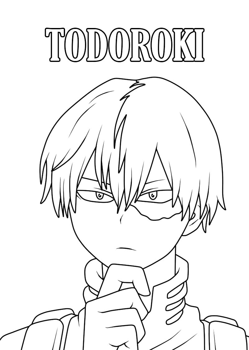Shoto Todoroki 印刷 ぬりえ