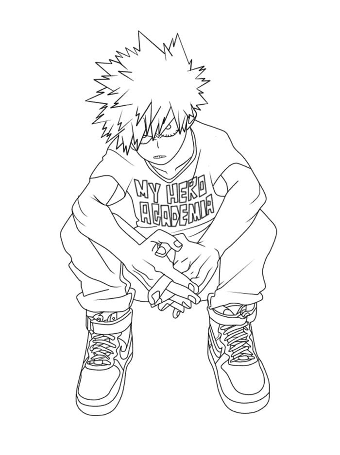 Shoto Todoroki 簡単 ぬりえ