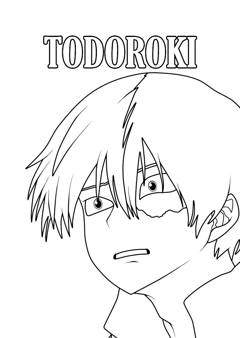 Shoto Todoroki 基本的な ぬりえ