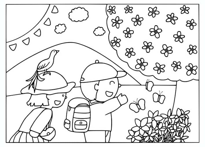 春分の日 15 ぬりえ
