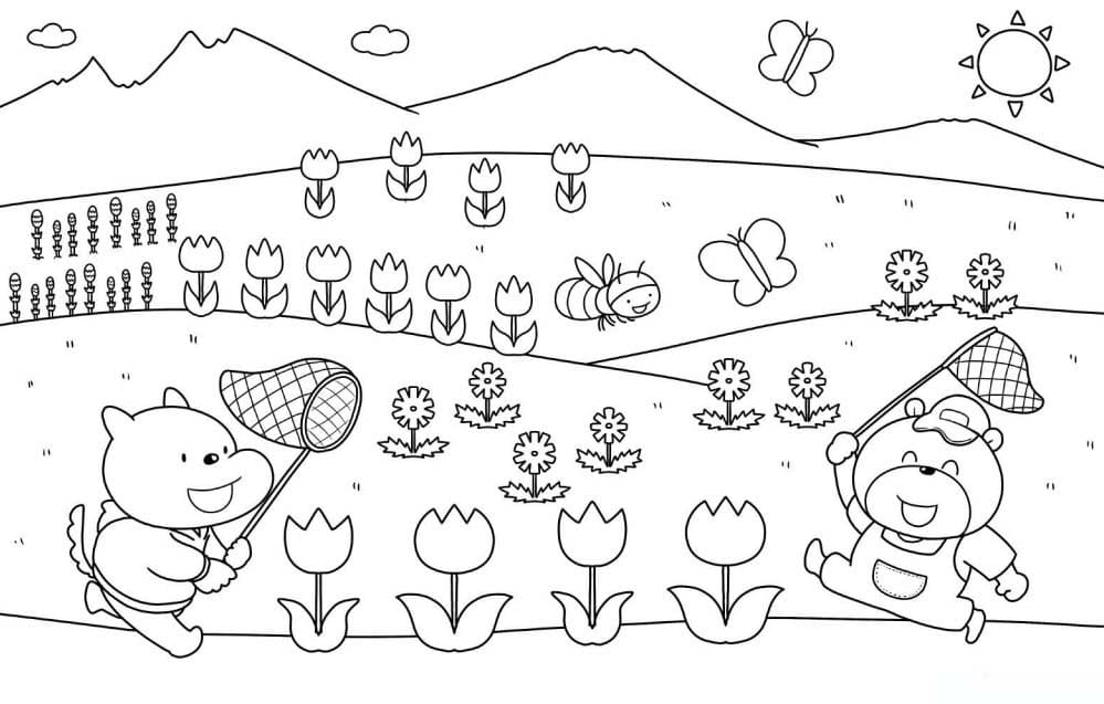 春分の日 9 ぬりえ