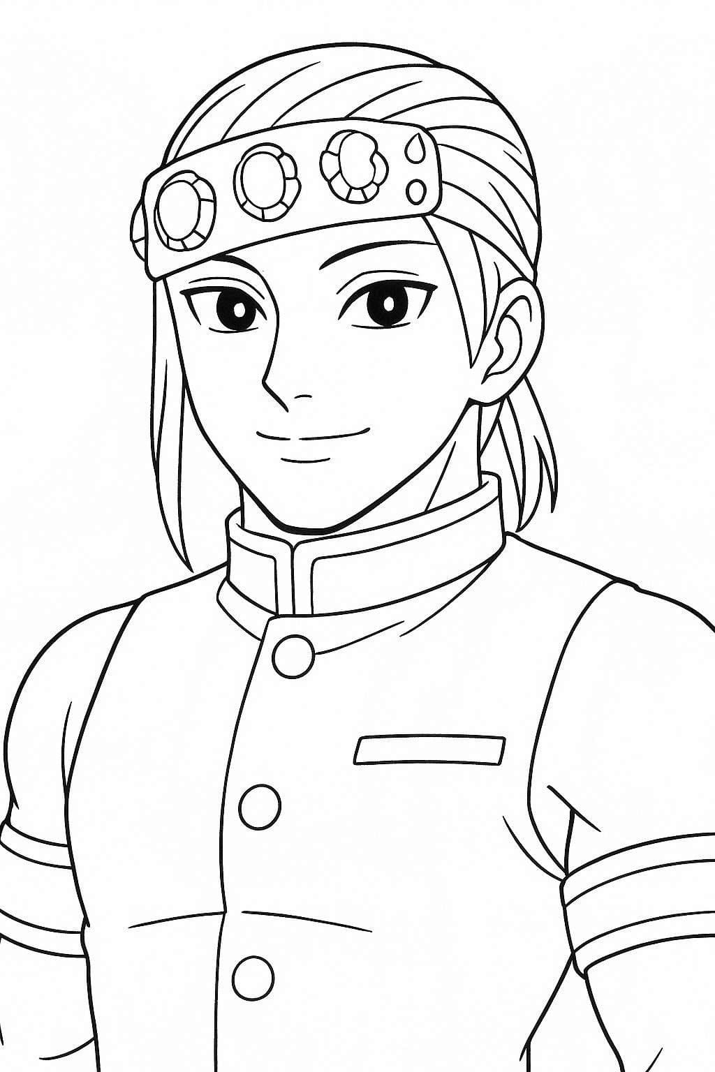 宇髄天元 2 ぬりえ