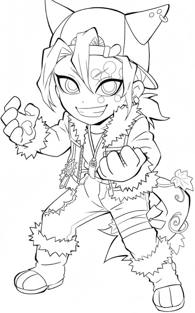 宇髄天元 印刷可能 ぬりえ