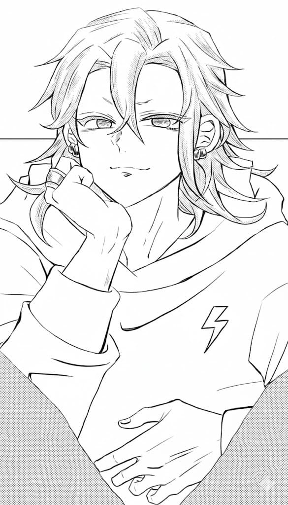 宇髄天元 無料 ぬりえ