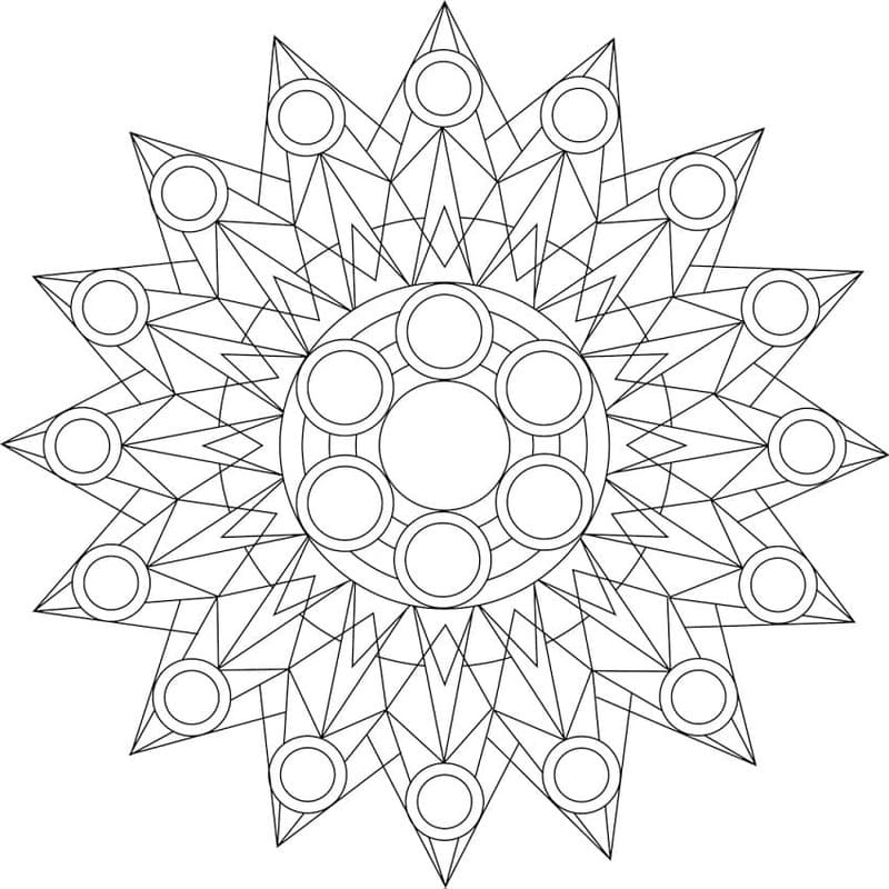 素晴らしい万華鏡 ぬりえ