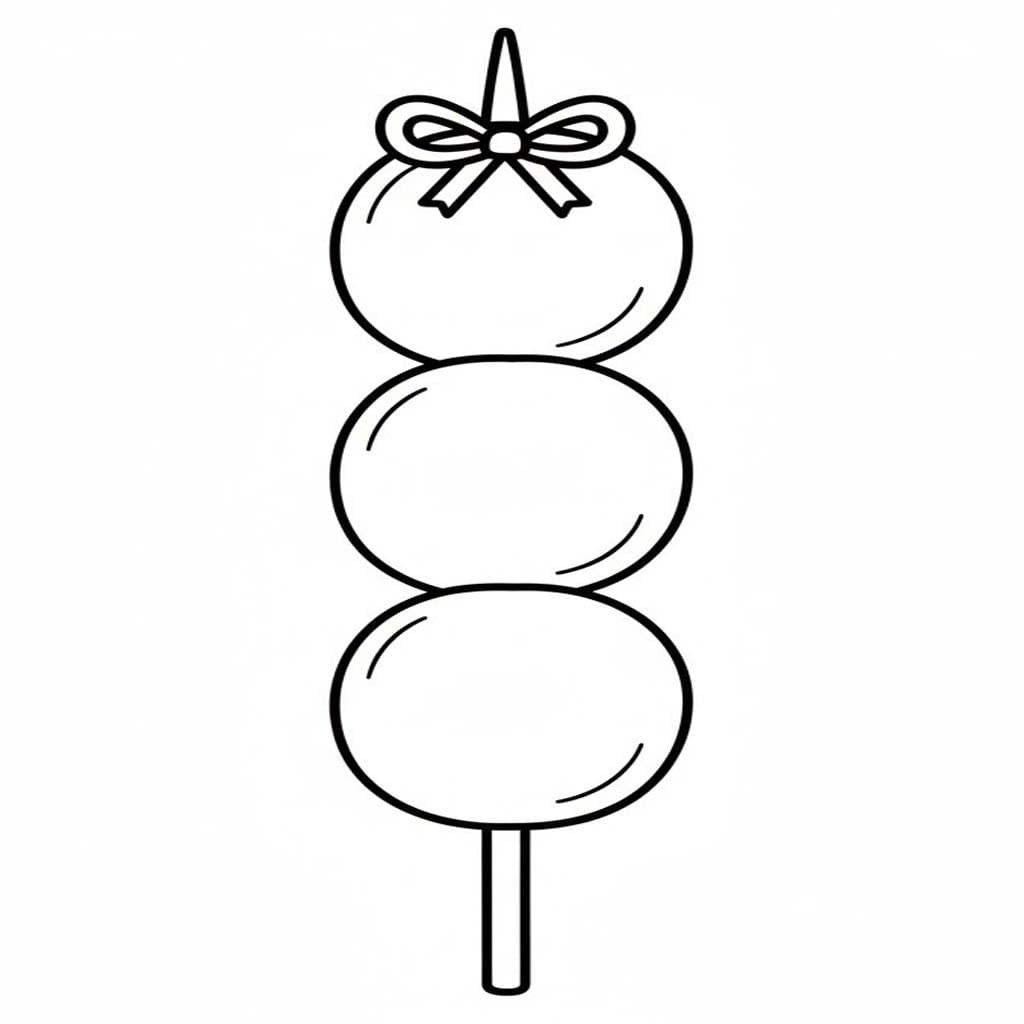 スケッチ 団子 ぬりえ