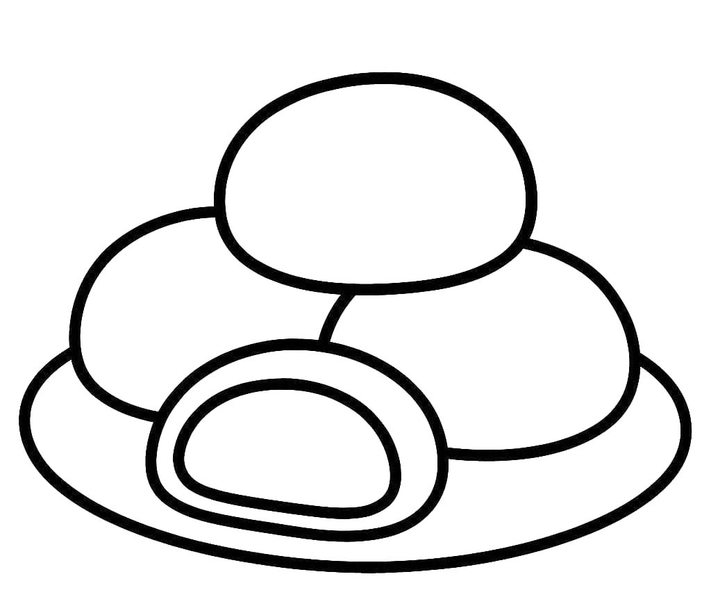 スケッチ 餅 ぬりえ