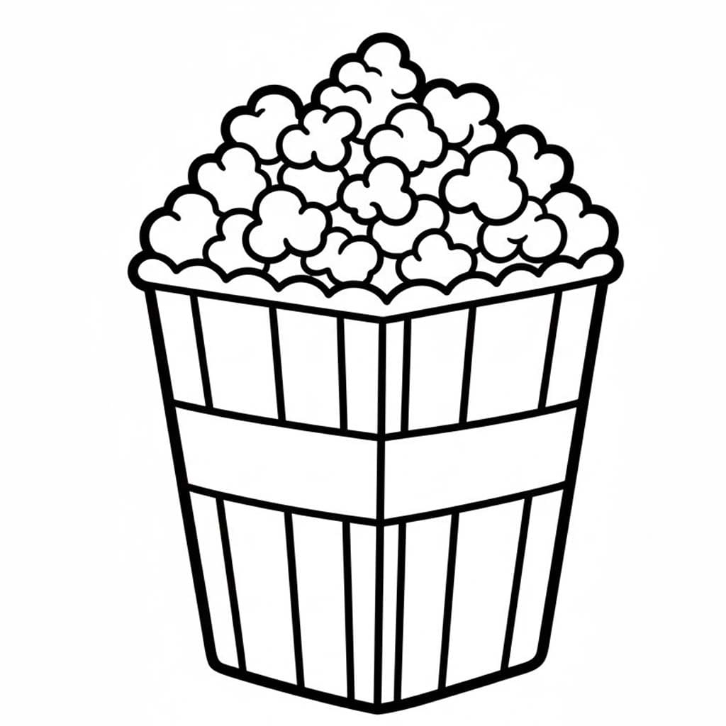 スケッチ ポップコーン ぬりえ