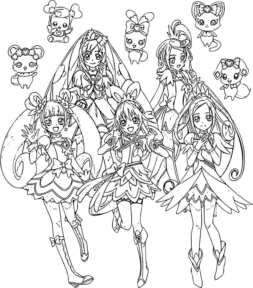 スマイルプリキュア 1 ぬりえ