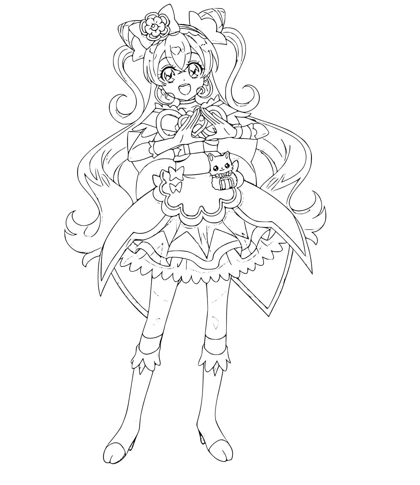 スマイルプリキュア 2 ぬりえ