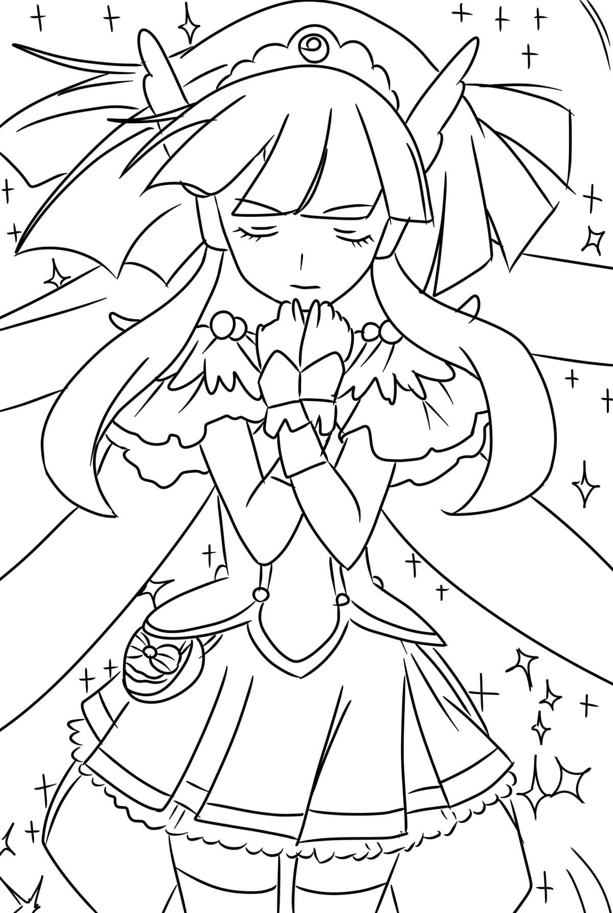 スマイルプリキュア印刷可能な描画 ぬりえ