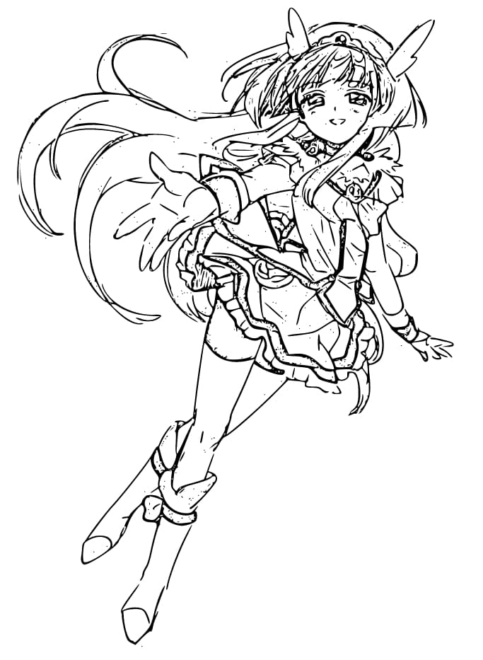 スマイルプリキュア 簡単に描く ぬりえ