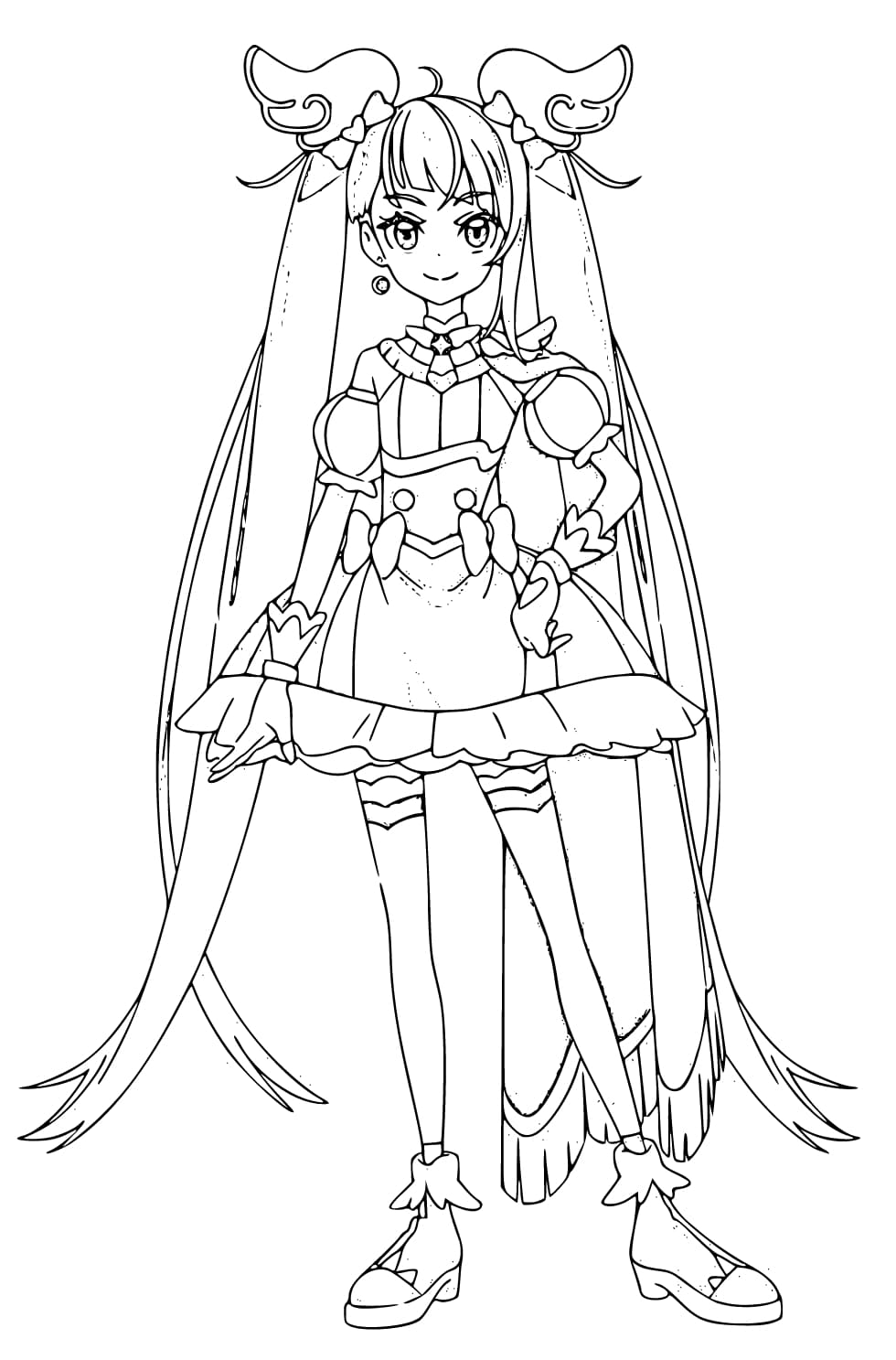 スマイルプリキュア 簡単 ぬりえ