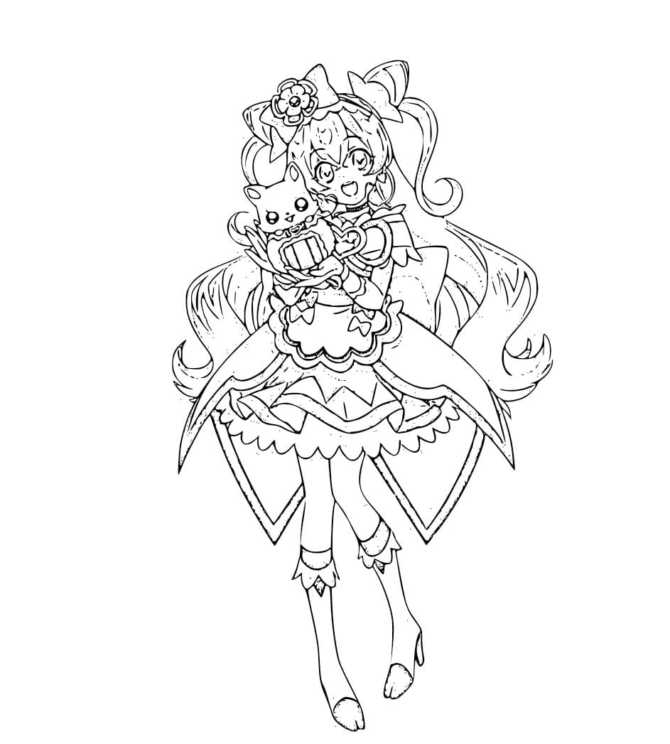 スマイルプリキュア 基本を描く ぬりえ