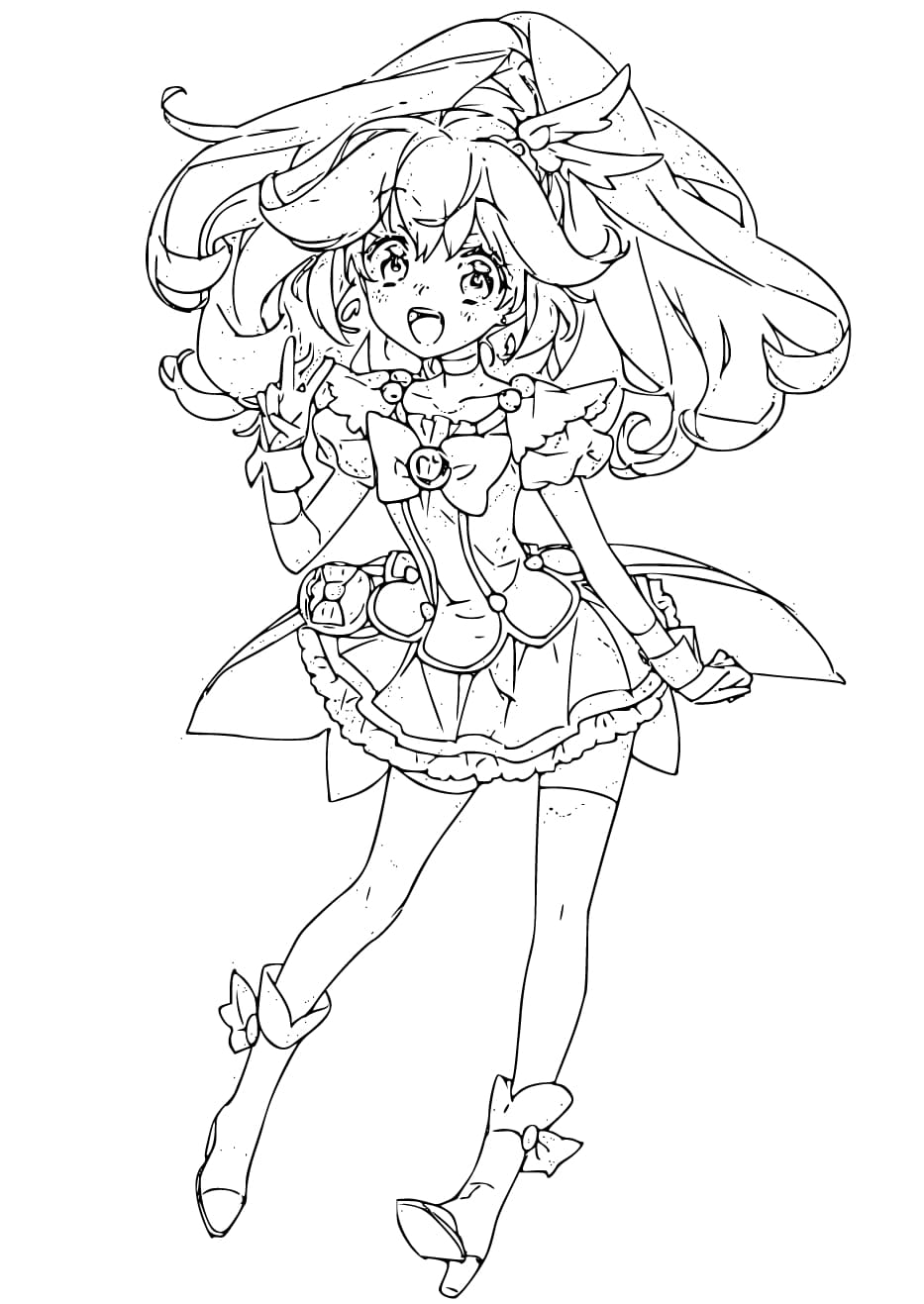 スマイルプリキュア 基本的な ぬりえ