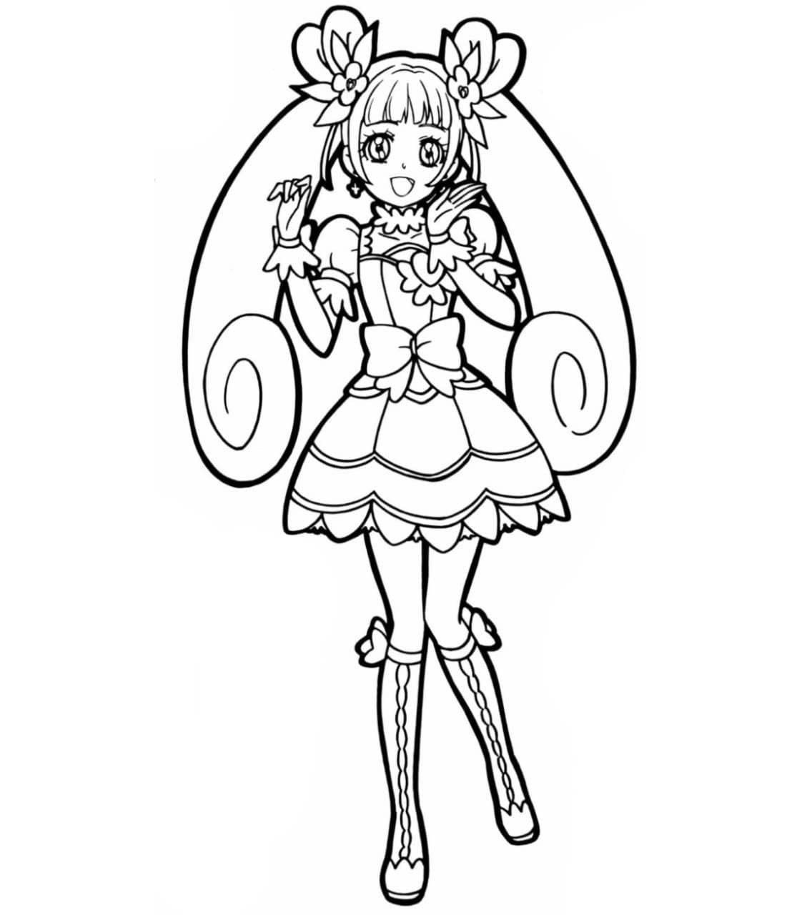 スマイルプリキュア無料で描く ぬりえ