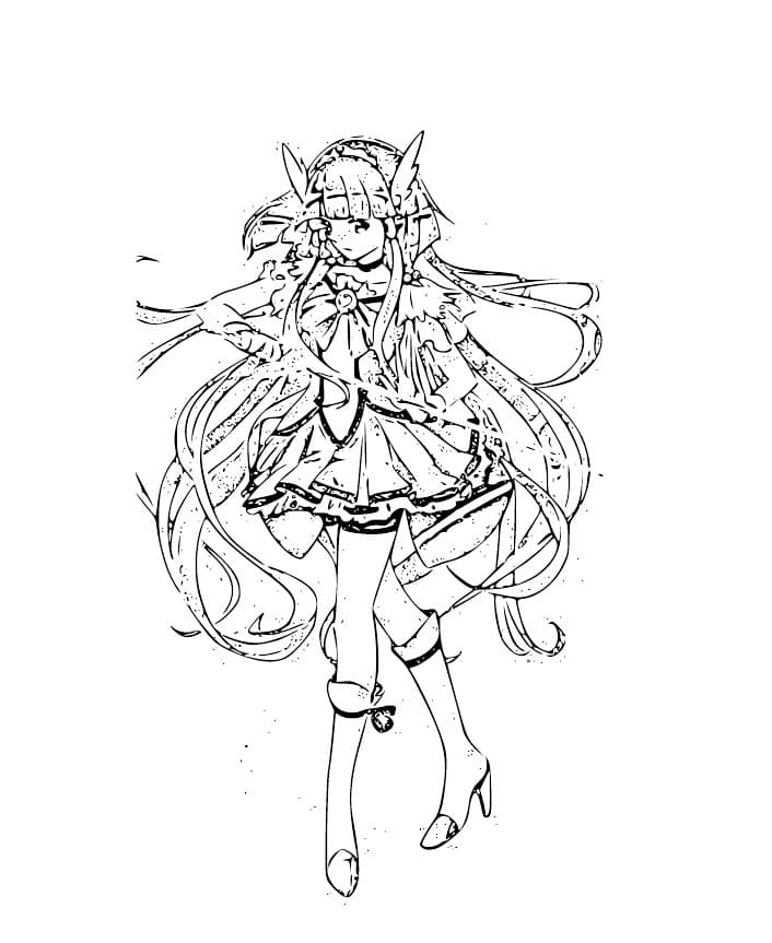 スマイルプリキュア 単純 ぬりえ