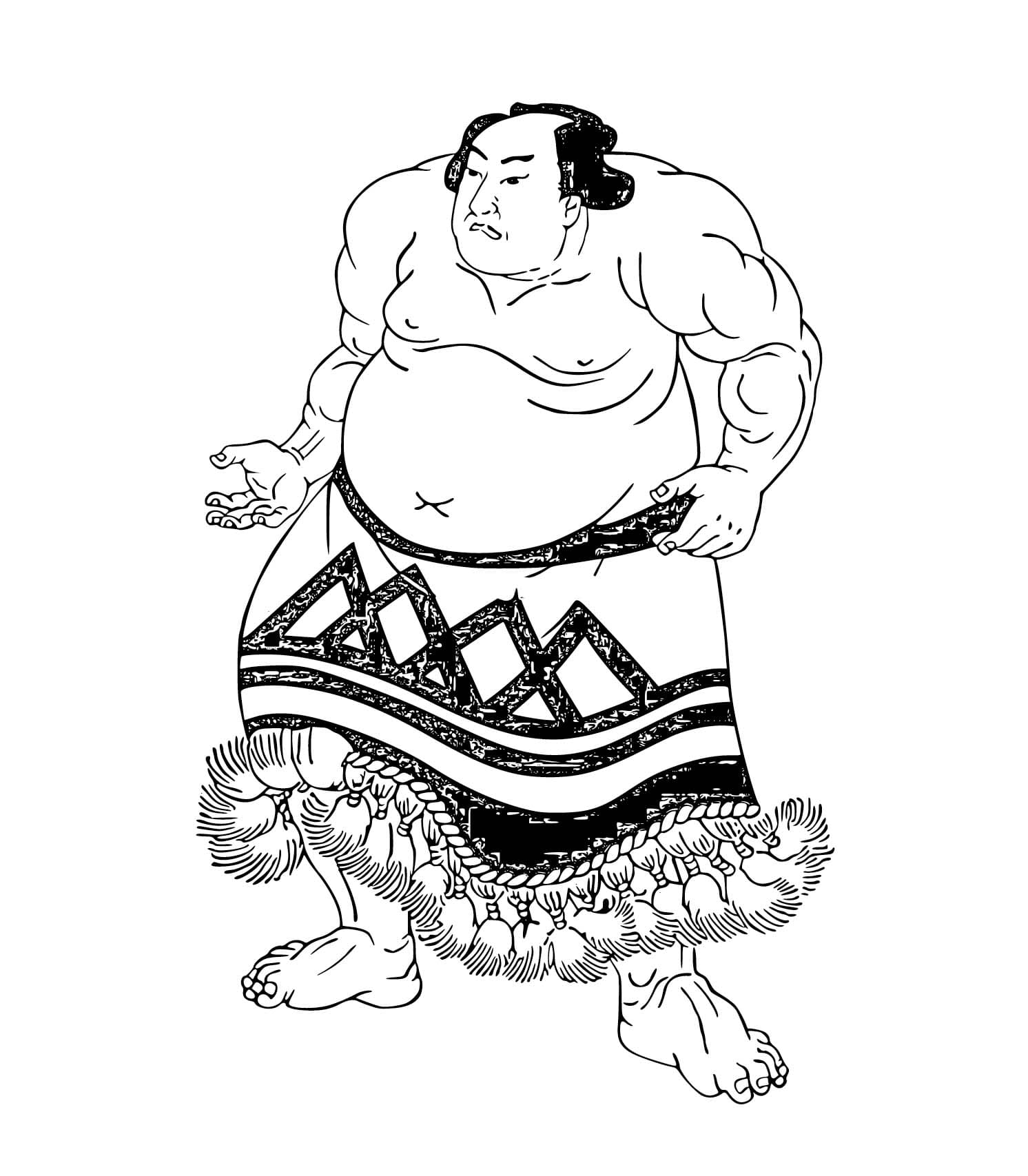 すもう 1 ぬりえ