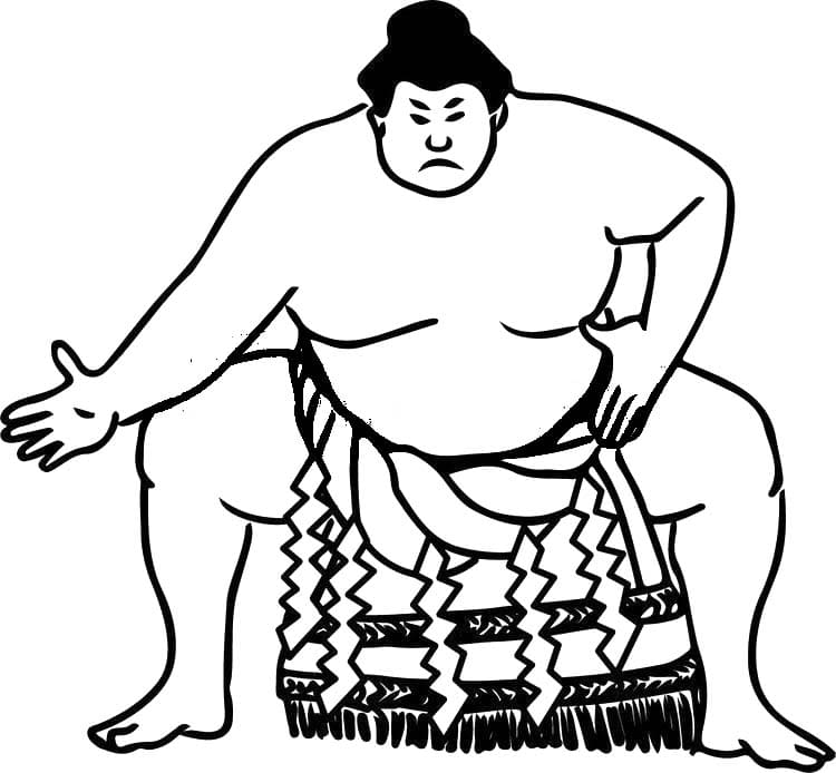 すもう 2 ぬりえ