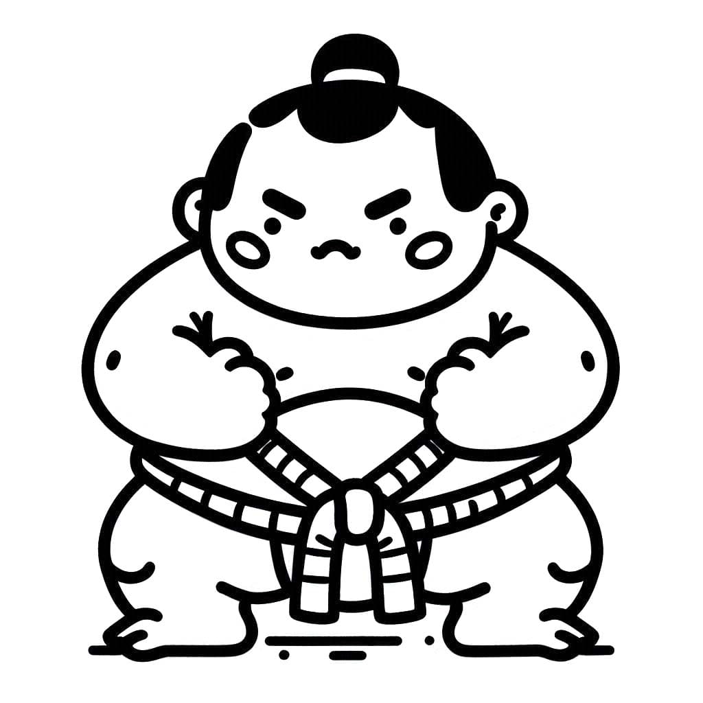 すもう 画像フリー ぬりえ