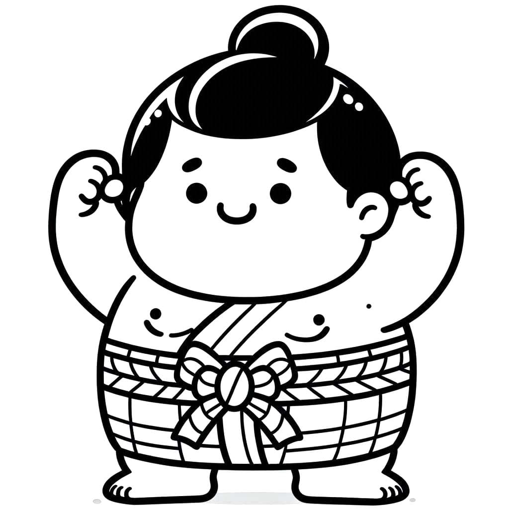すもう 描く ぬりえ