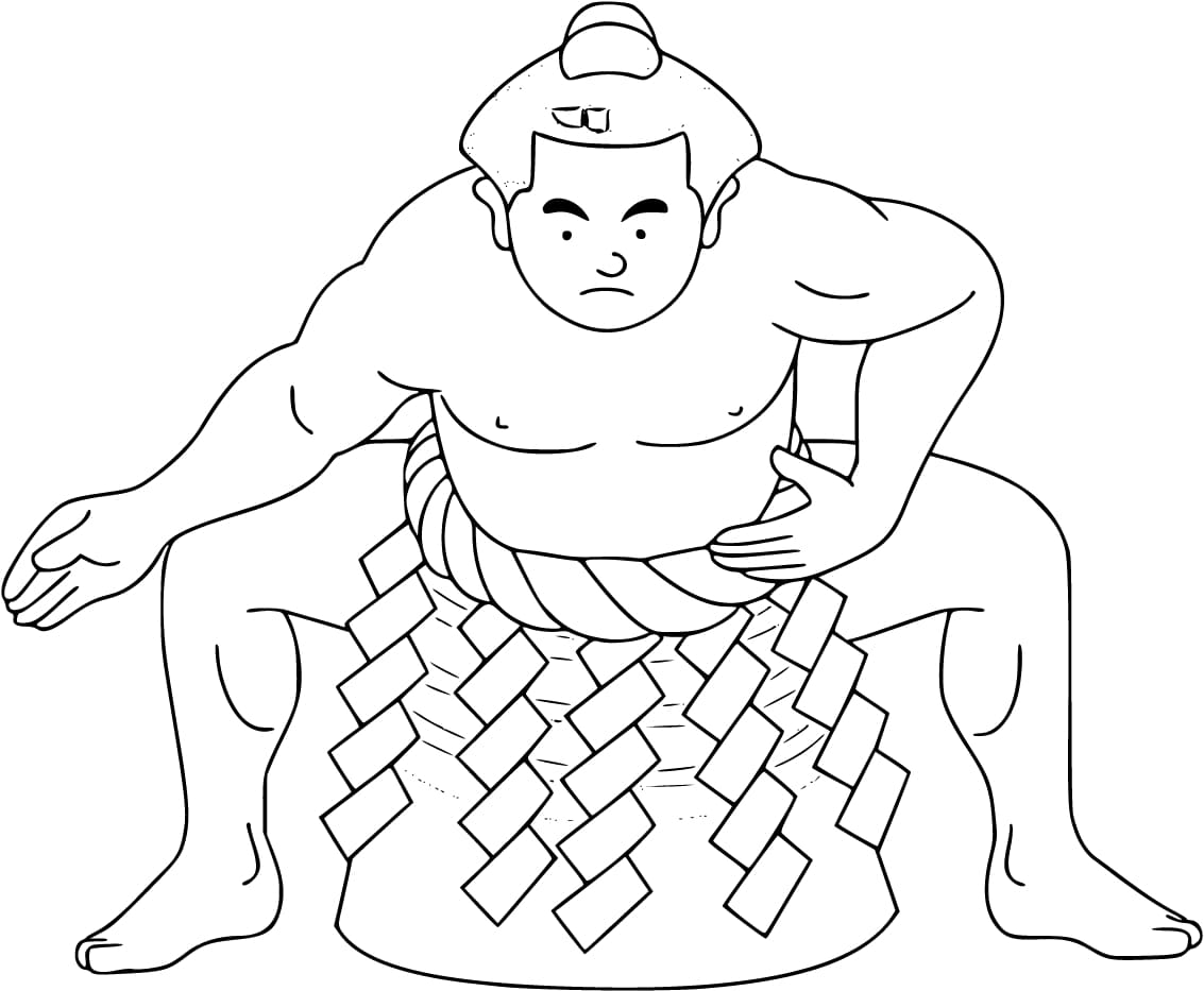 すもう 無料で印刷可能 ぬりえ