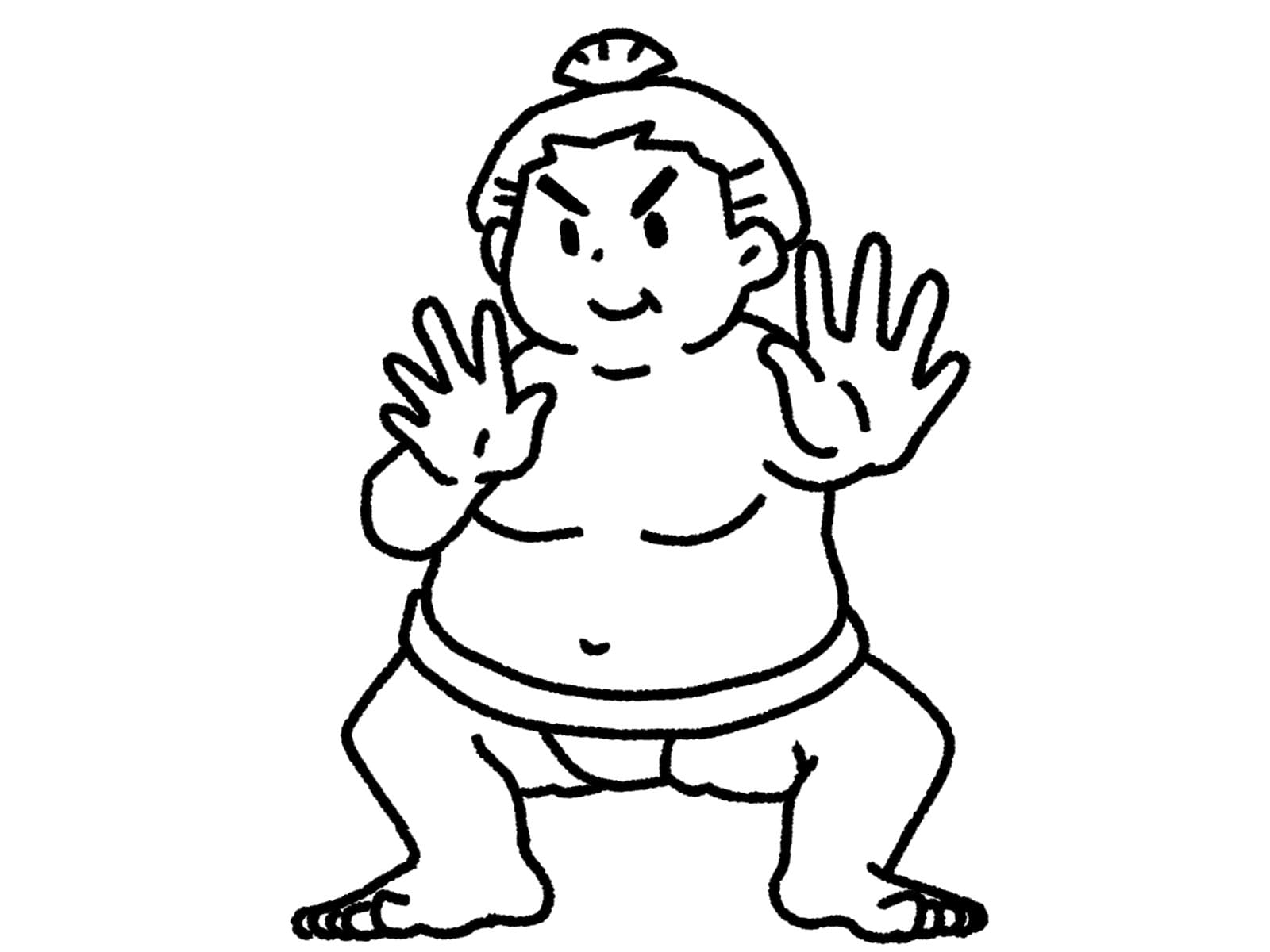 すもう 無料 ぬりえ