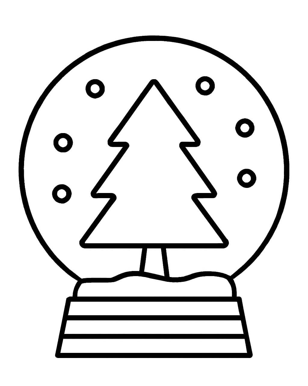 スノーグローブ 7 ぬりえ