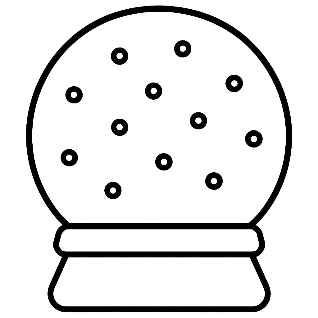 スノーグローブ 無料で ぬりえ