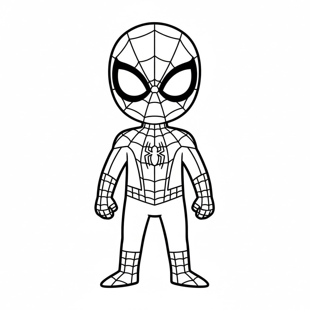 スパイダーマン 2 ぬりえ