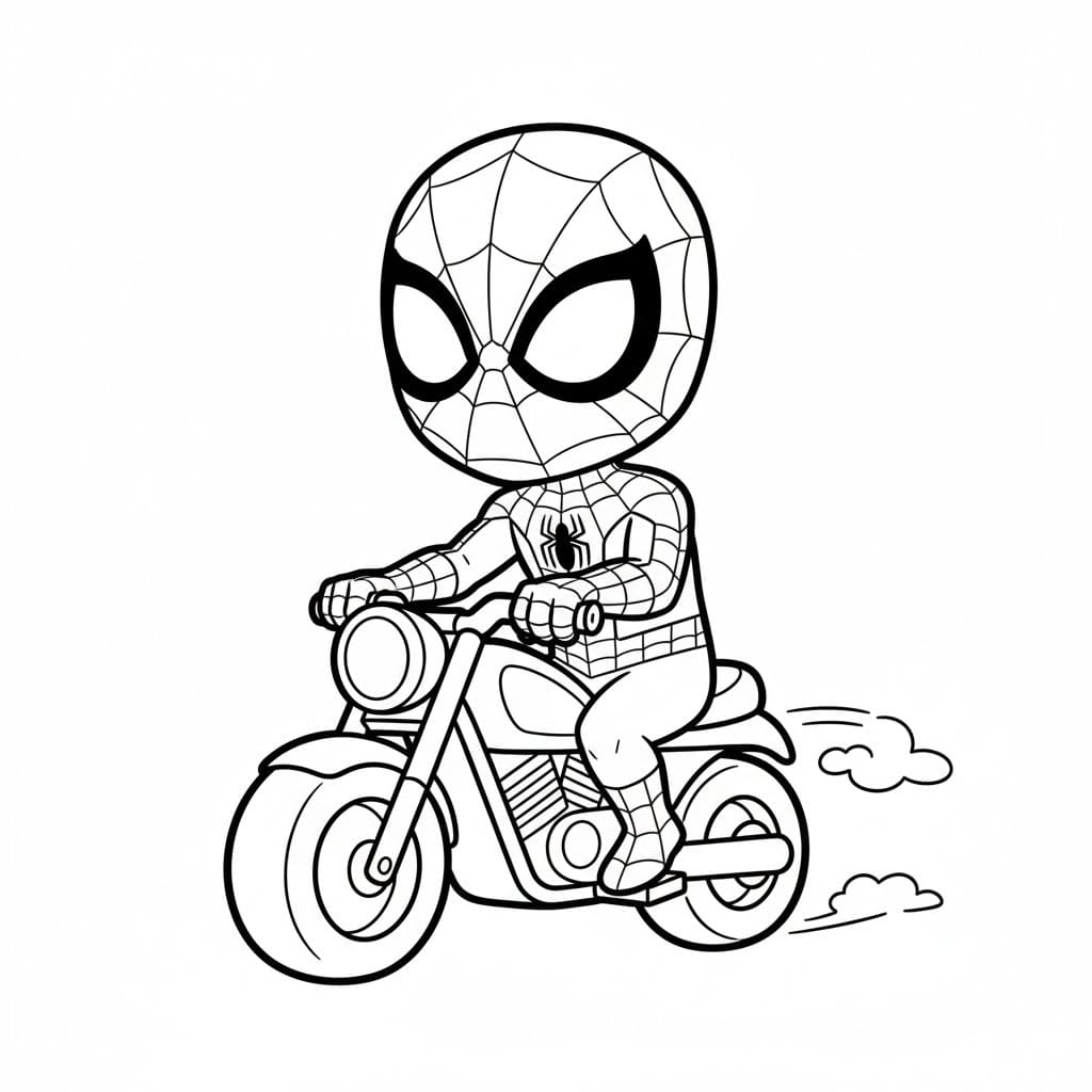 スパイダーマン 4 ぬりえ