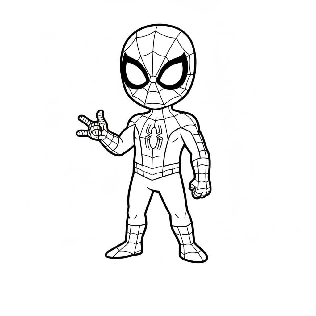 スパイダーマン 5 ぬりえ