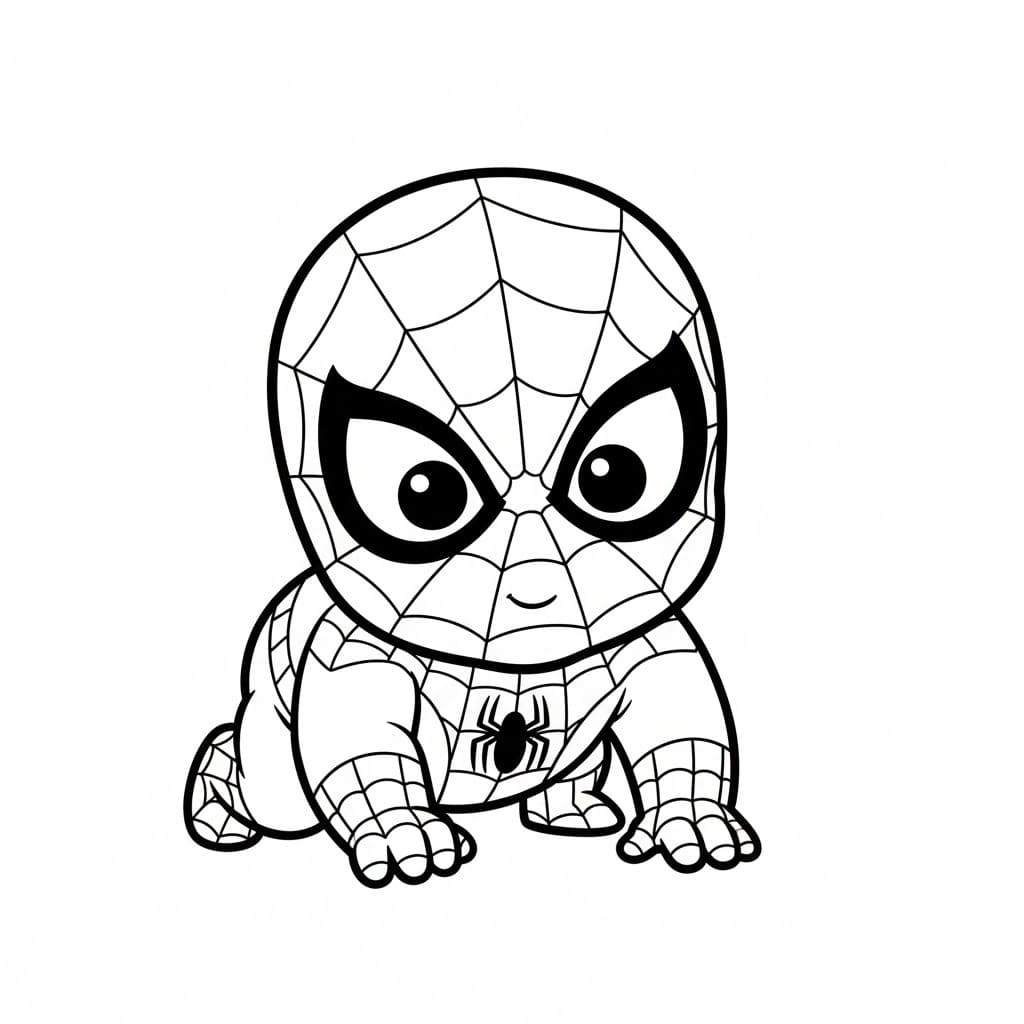 スパイダーマン 6 ぬりえ