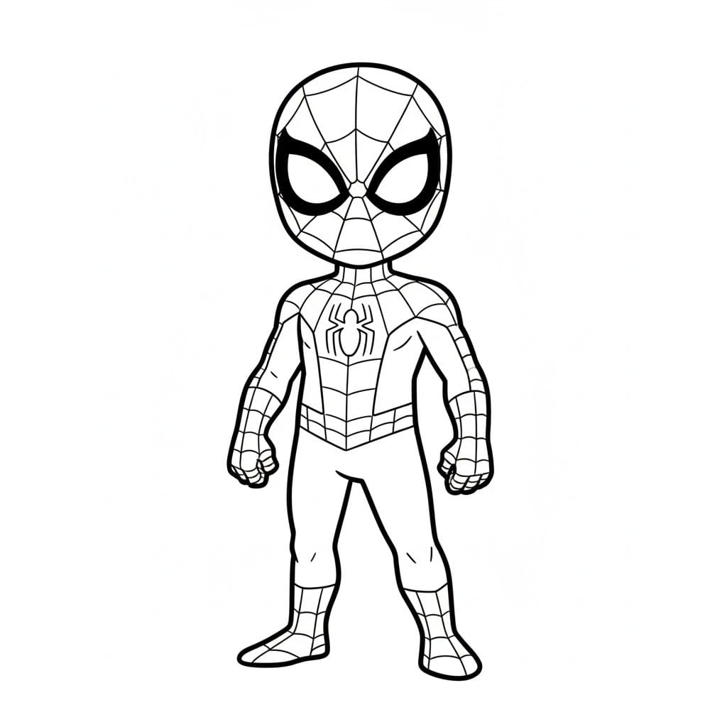 スパイダーマン 7 ぬりえ