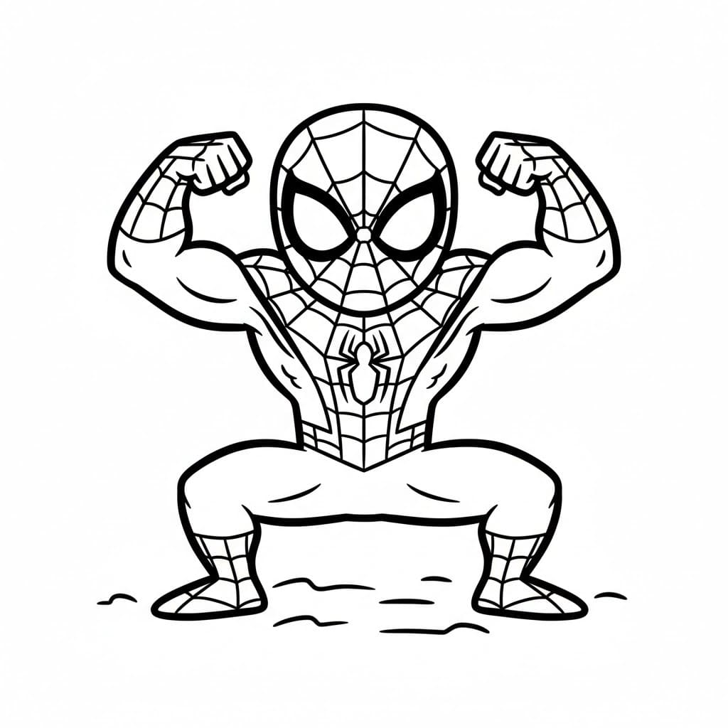 スパイダーマン 8 ぬりえ
