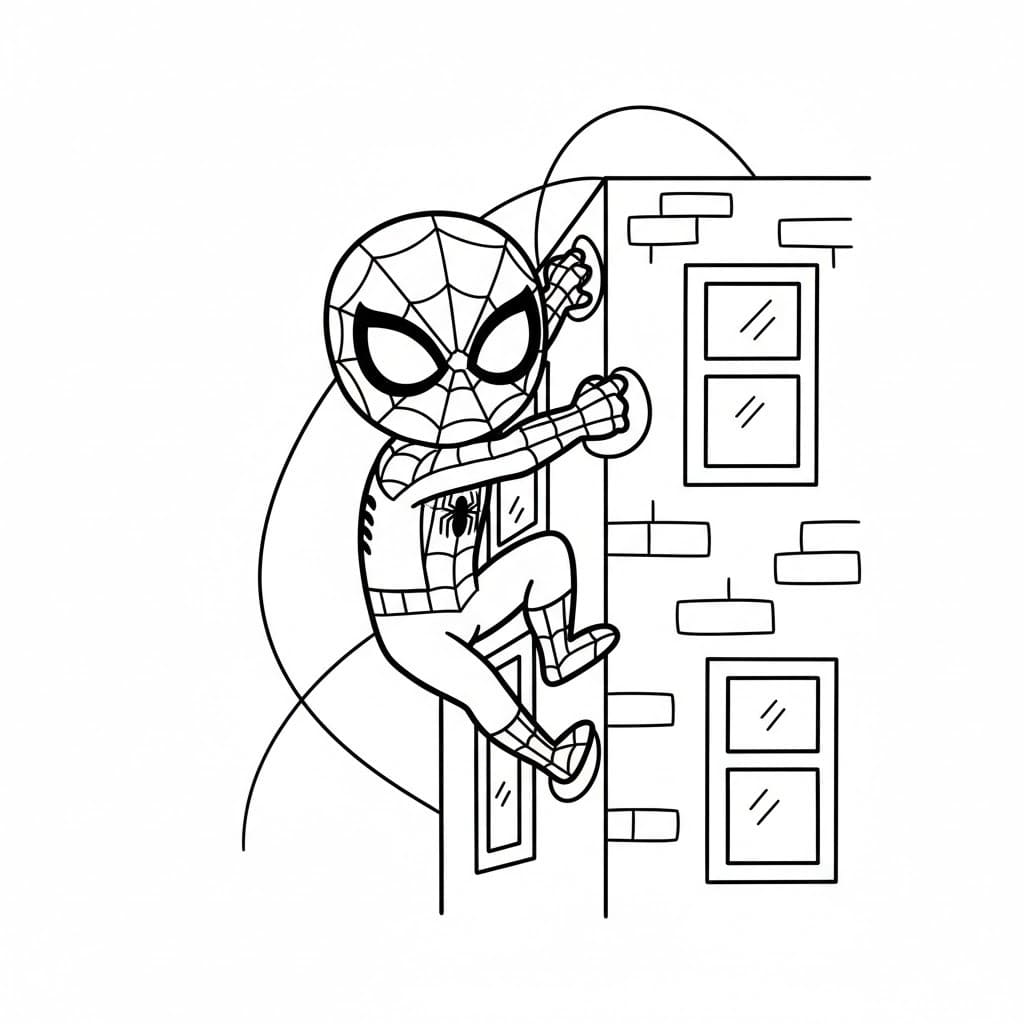 スパイダーマン 印刷可能 ぬりえ