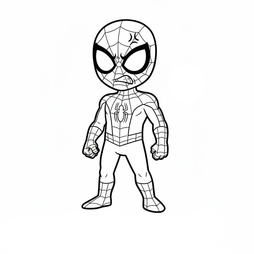 スパイダーマン 無料で印刷可能 ぬりえ
