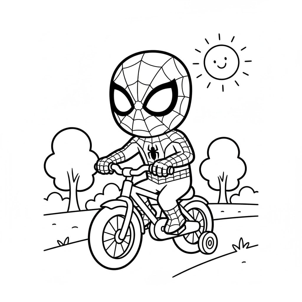 スパイダーマン 無料 ぬりえ