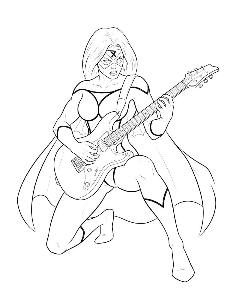 スパイダーウーマン 無料で ぬりえ