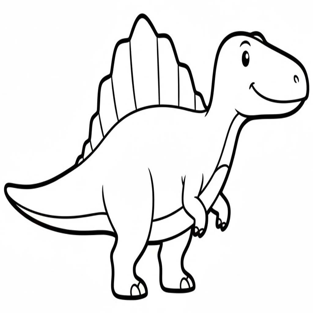 スピノサウルス 描く ぬりえ