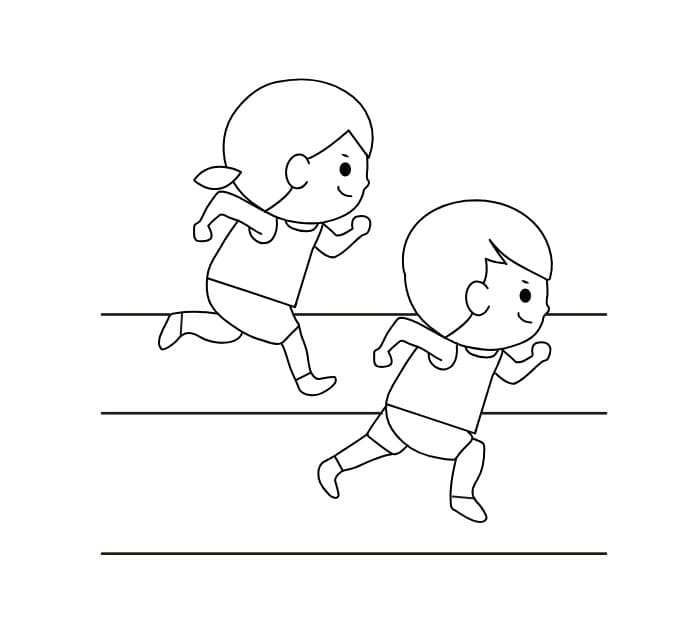 スポーツの日 画像フリー ぬりえ