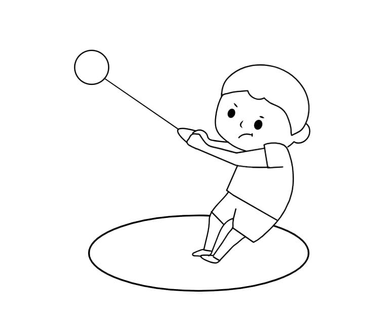 スポーツの日 画像 基本的な ぬりえ