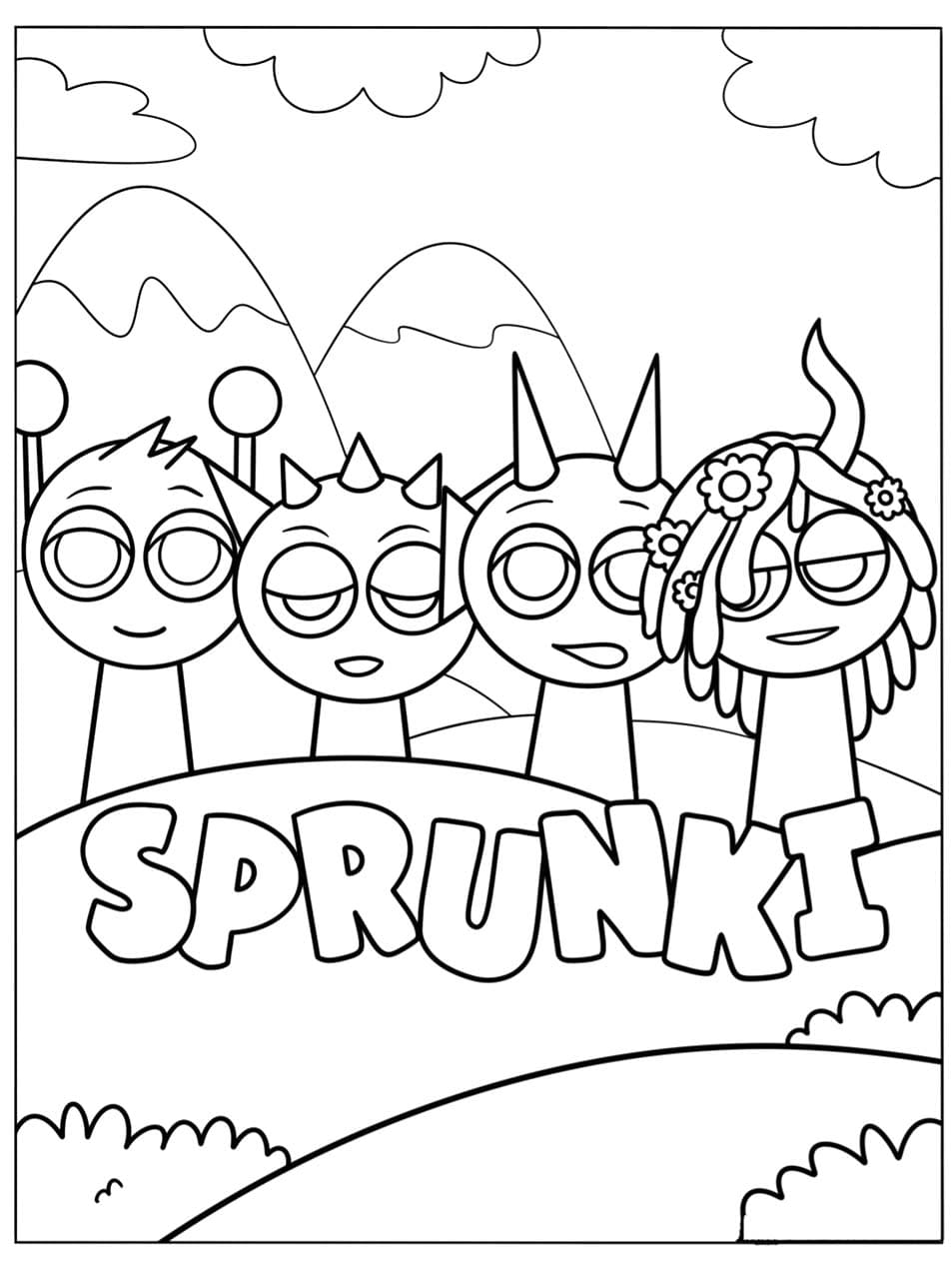 スプランキー ぬりえ ぬりえ