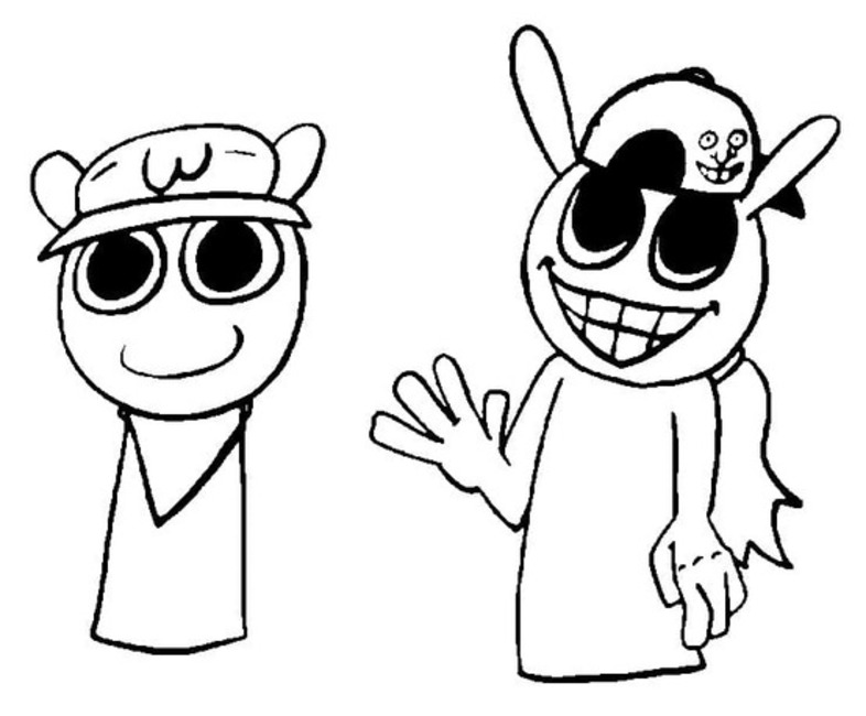 スプランキー 印刷可能 ぬりえ