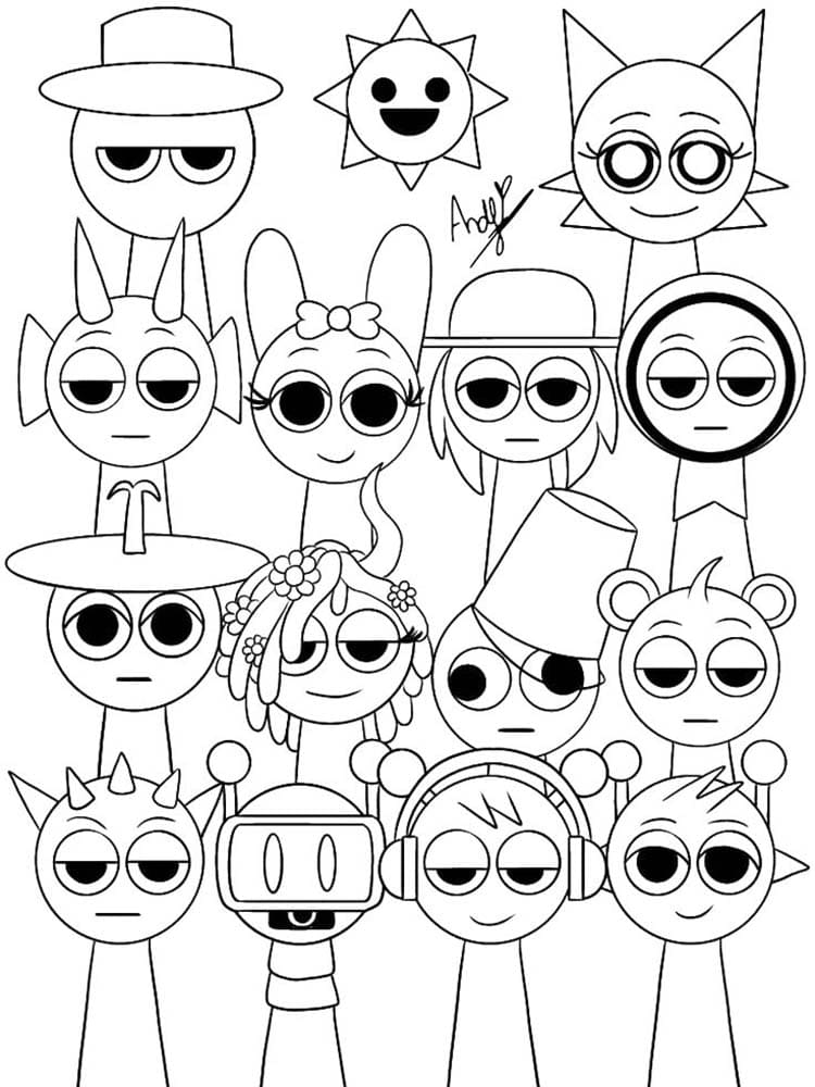 スプランキー 印刷 ぬりえ