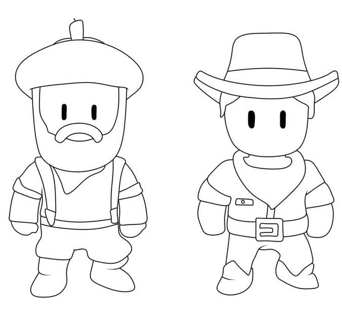 スタンブルガイズ 無料で印刷可能 ぬりえ