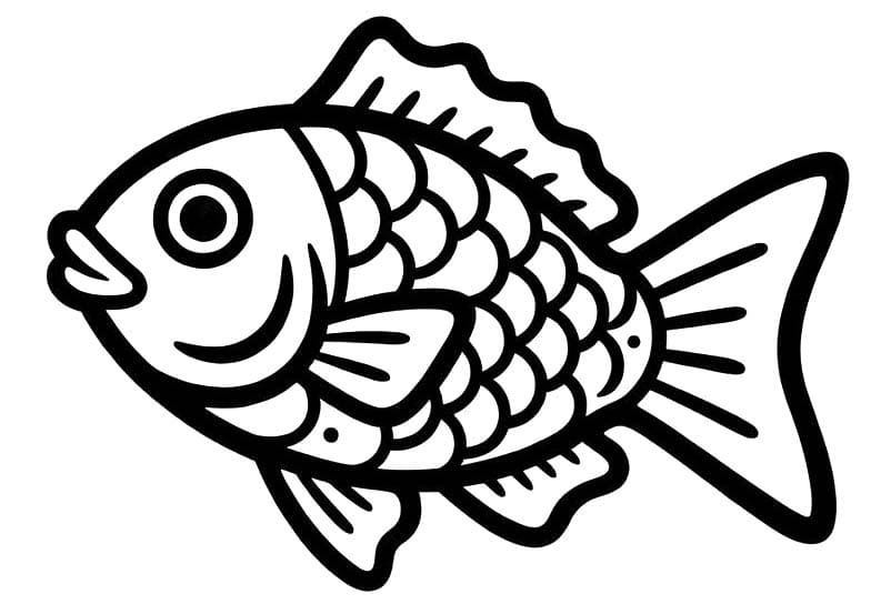 たい焼き 描画 ぬりえ