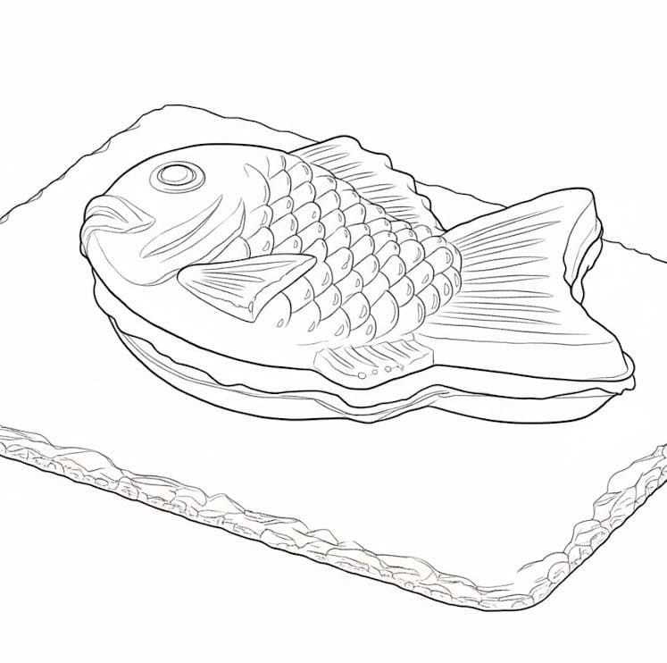 たい焼き 画像 ぬりえ