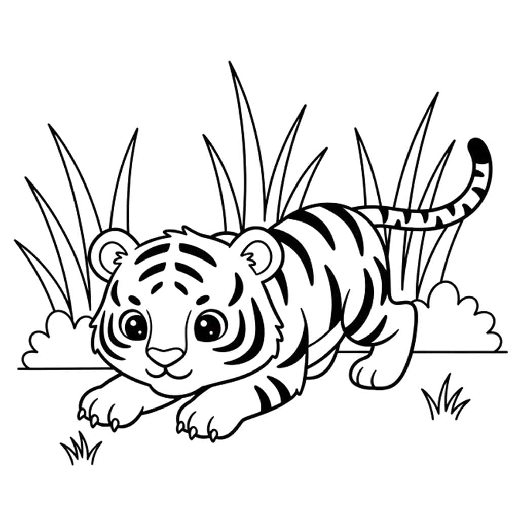 タイガー 2 ぬりえ