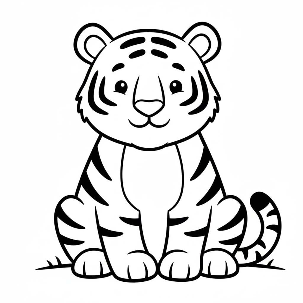 タイガー 4 ぬりえ